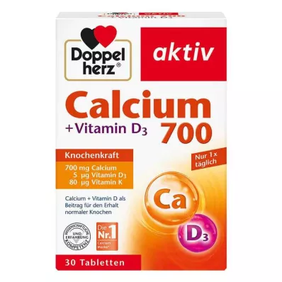 Doppelherz Calcium 700 + Vitamīns D3 tabletes, 30 gab