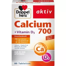 DOPPELHERZ Kalcijs 700+Vitamīns D3, 80 kapsulas