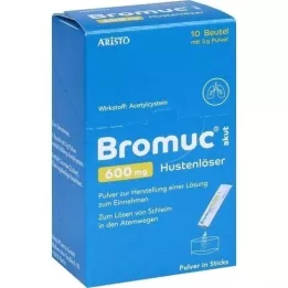 BROMUC akūts 600 mg līdzeklis pret klepu plv.iekšķīgai lietošanai, 10 gab
