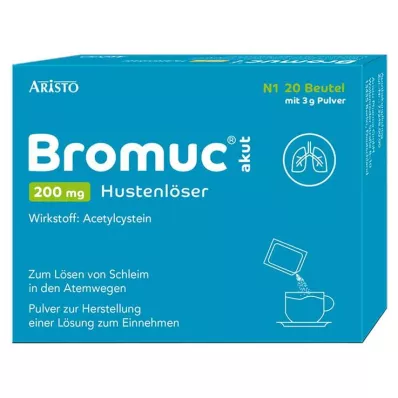 BROMUC Akūts 200 mg līdzeklis pret klepu iekšķīgai lietošanai, 20 gab