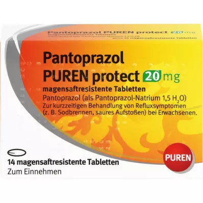 PANTOPRAZOL PUREN aizsargā 20 mg apvalkotās tabletes, 14 gab