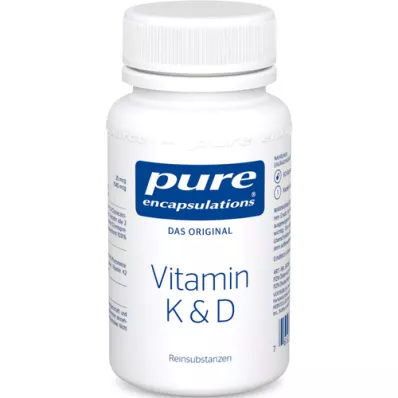 PURE ENCAPSULATIONS K vitamīns &amp; D kapsulas, 60 kapsulu