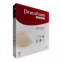 DRACOFOAM Adhesive Sensitive Foam Wound Stick 5x5 cm, 10 gab
