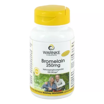 BROMELAIN 250 mg kuņģim noturīgas kapsulas, 100 gab BROMELAIN 250 mg kuņģim noturīgas kapsulas, 100 gab