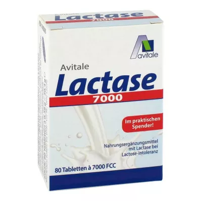 Laktāzes 7000 FCC tabletes dozatorā, 80 gab