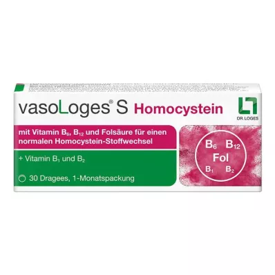 VASOLOGES S Homocisteīna apvalkotās tabletes, 30 kapsulas VASOLOGES S Homocisteīna apvalkotās tabletes, 30 kapsulas
