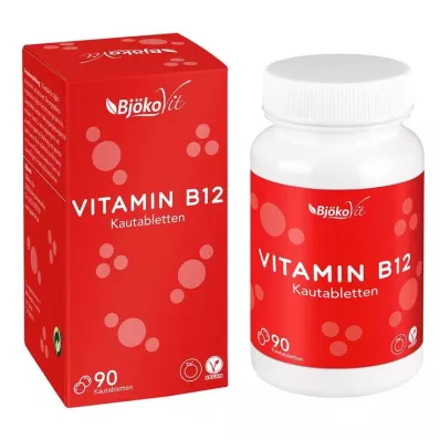 B12 vitamīna košļājamās tabletes, 90 gab