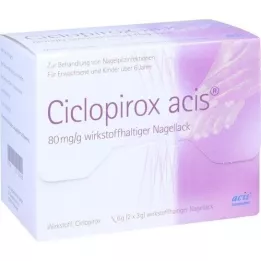 CICLOPIROX acis 80 mg/g nagu laka, kas satur aktīvo vielu, 6 g