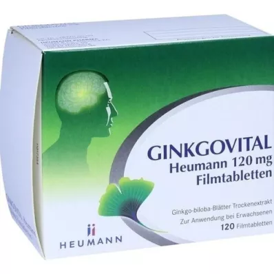 GINKGOVITAL Heumann 120 mg apvalkotās tabletes, 120 gab