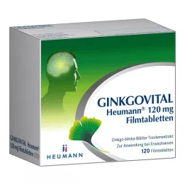 GINKGOVITAL Heumann 120 mg apvalkotās tabletes, 120 gab