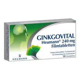 GINKGOVITAL Heumann 240 mg apvalkotās tabletes, 30 gab