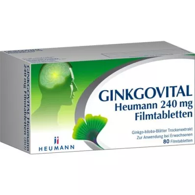 GINKGOVITAL Heumann 240 mg apvalkotās tabletes, 80 gab