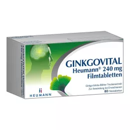 GINKGOVITAL Heumann 240 mg apvalkotās tabletes, 80 gab