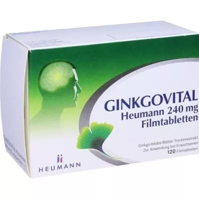 GINKGOVITAL Heumann 240 mg apvalkotās tabletes, 120 gab