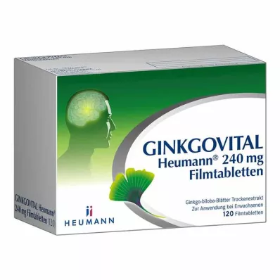 GINKGOVITAL Heumann 240 mg apvalkotās tabletes, 120 gab GINKGOVITAL Heumann 240 mg apvalkotās tabletes, 120 gab