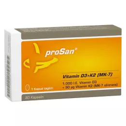 PROSAN D3+K2 vitamīns MK-7 kapsulas, 30 gab