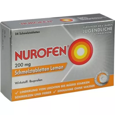 NUROFEN 200 mg izkliedējamās tabletes Citrons, 24 gab