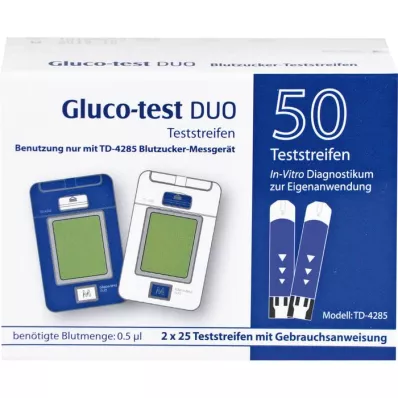 GLUCO TEST DUO Testa sloksnes, 50 gab