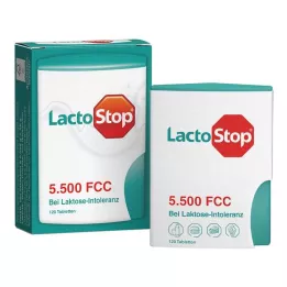 LACTOSTOP 5500 FCC Tabletes ar klikšķu dozatoru, 120 gab