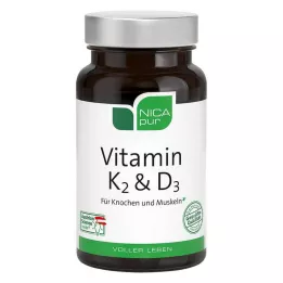 NICAPUR K2 vitamīns & D3 kapsulas, 60 kapsulas