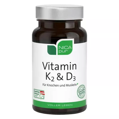 NICAPUR K2 vitamīns & D3 kapsulas, 60 kapsulas NICAPUR K2 vitamīns & D3 kapsulas, 60 kapsulas