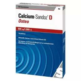 CALCIUM SANDOZ D Osteo 500 mg/1000 I.U. košļājamās tabletes, 120 gab