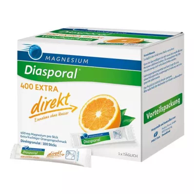 Magnesium Diasporal 400 Extra tiešās lietošanas granulas, 100 gab