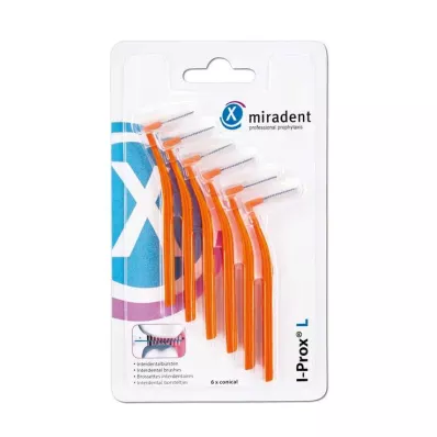 Miradent starpzobu birste I-Prox L 0,8 mm oranža, 6 gab Miradent starpzobu birste I-Prox L 0,8 mm oranža, 6 gab