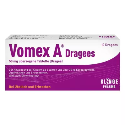 VOMEX A Dragees 50 mg apvalkotās tabletes, 10 gab