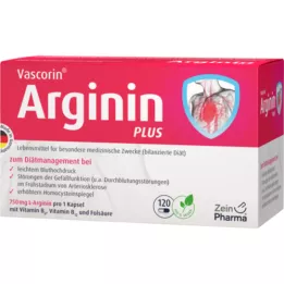 VASCORIN Arginīns Plus kapsulas, 120 kapsulas