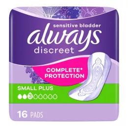 ALWAYS diskrēta inkontinences vienreizēja mazā plus, 16 gab