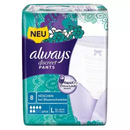 ALWAYS diskrētas inkontinences bikses plus L, 8 gab
