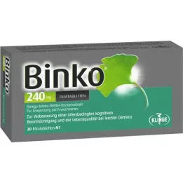 BINKO 240 mg apvalkotās tabletes, 30 gab