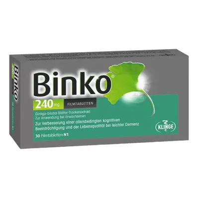 BINKO 240 mg apvalkotās tabletes, 30 gab