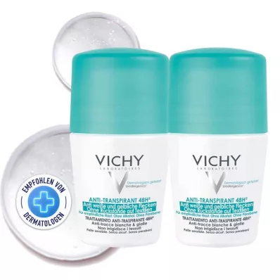 Vichy Dezodorants Roll-on Anti Stains 48h, 2X50 ml Vichy Dezodorants Roll-on Anti Stains 48h, 2X50 ml