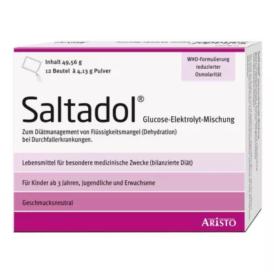 Saltadol elektrolītu pulveris iekšķīgi lietojama šķīduma pagatavošanai, 12 tabletes Saltadol elektrolītu pulveris iekšķīgi lietojama šķīduma pagatavošanai, 12 tabletes