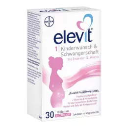 ELEVIT 1 auglības & grūtniecības tabletes, 30 kapsulas