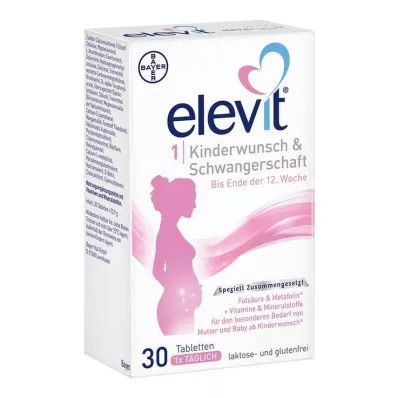 ELEVIT 1 auglības & grūtniecības tabletes, 30 kapsulas ELEVIT 1 auglības & grūtniecības tabletes, 30 kapsulas