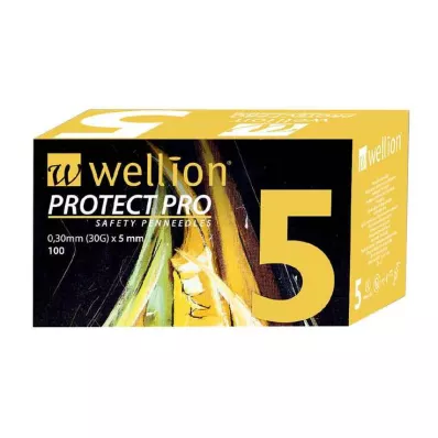 Wellion Protect Pro drošības pildspalvu adatas 30 G 5 mm, 100 gab