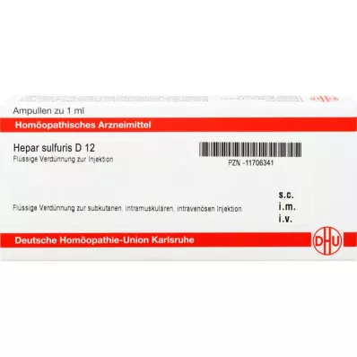 HEPAR SULFURIS D 12 ampulas, 8X1 ml