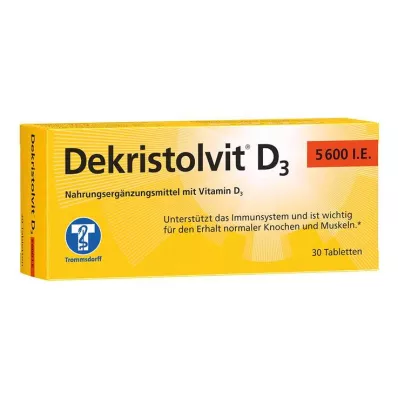 DEKRISTOLVIT D3 5 600 I.U. tabletes, 30 gab DEKRISTOLVIT D3 5 600 I.U. tabletes, 30 gab