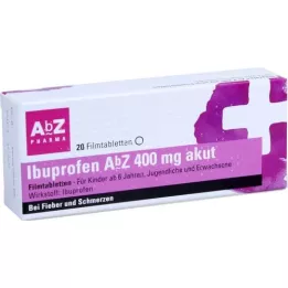 IBUPROFEN AbZ 400 mg akūtas apvalkotās tabletes, 20 gab