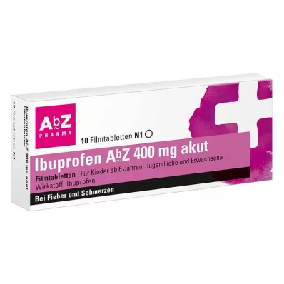 IBUPROFEN AbZ 400 mg akūtas apvalkotās tabletes, 10 gab IBUPROFEN AbZ 400 mg akūtas apvalkotās tabletes, 10 gab