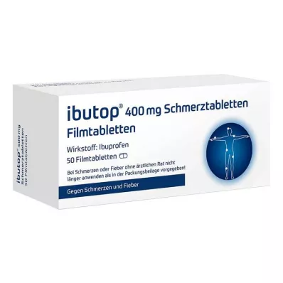 IBUTOP 400 mg pretsāpju apvalkotās tabletes, 50 gab