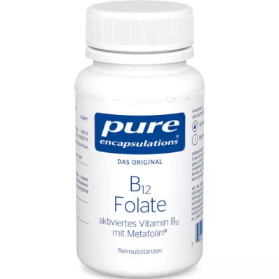 PURE ENCAPSULATIONS B12 folātu kapsulas, 90 kapsulas