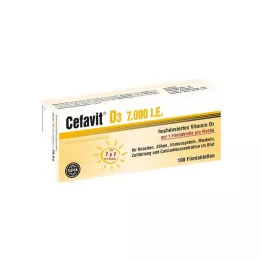 CEFAVIT D3 7000 I.U. apvalkotās tabletes, 100 gab