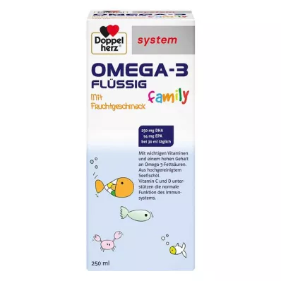 DOPPELHERZ Omega-3 šķidrā ģimenes sistēma, 250 ml
