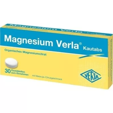 MAGNESIUM VERLA Košļājamās tabletes, 30 gab