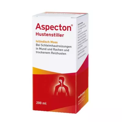 ASPECTON Klepus nomācošs līdzeklis Islandes sūnu sula, 200 ml
