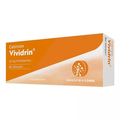 CETIRIZIN Vividrin 10 mg apvalkotās tabletes, 7 gab CETIRIZIN Vividrin 10 mg apvalkotās tabletes, 7 gab